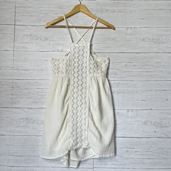 O'Neill Dresses & Skirts - O'Neill Dress Womens Size Medium Ivory Shelby Gauzy Embroidered Babydoll Summer